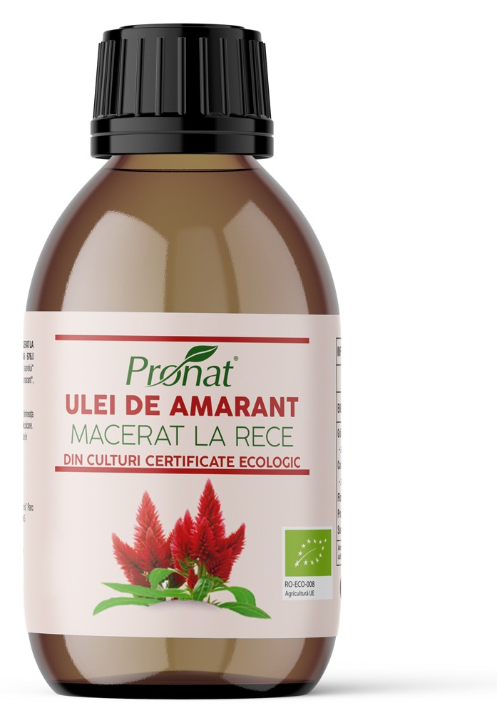 Oferte la Ulei bio din seminte de amarant macerat la rece, 100ml Pronat