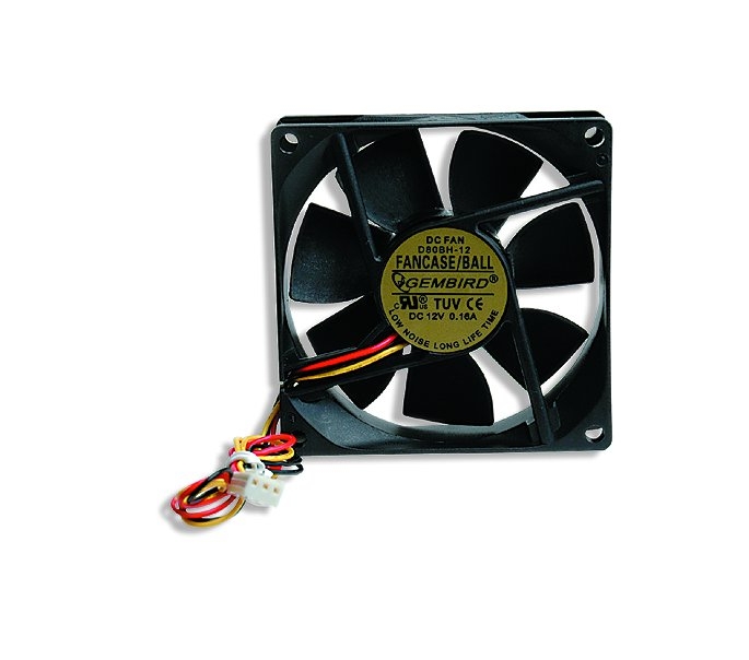 Oferte la Ventilator carcasa Gembird (FANCASE), universal de 80mm, conector 3-pin, Negru