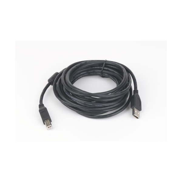 Oferte la Cablu de date USB2.0 A tata la USB B tata, calitate premium, conectori auriti si miez ferita, lungime cablu: 3m, bulk, Negru, GEMBIRD (CCP-USB2-AMBM-10)