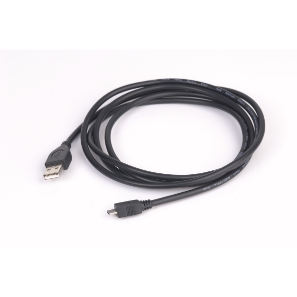 Oferte la Cablu de date USB2.0 A tata la micro USB B 5-pin mama, conectori auriti, lungime cablu: 1,8m, bulk, Negru, GEMBIRD (CCP-mUSB2-AMBM-6)
