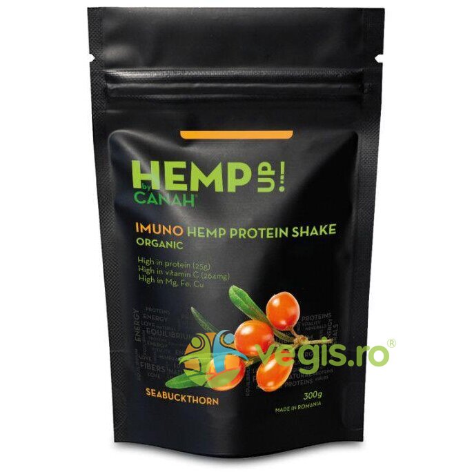 Oferte la IMUNO Shake Proteic de Canepa si Catina Hemp Up Ecologic/Bio 300g