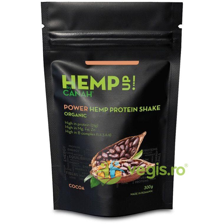Oferte la POWER Shake Proteic de Canepa si Cacao Hemp Up Ecologic/Bio 300g