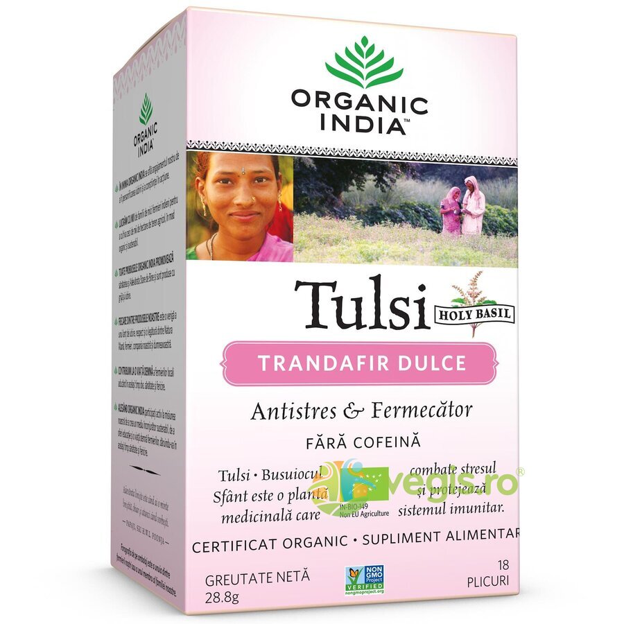 Oferte la Ceai Tulsi Trandafir Dulce Ecologic/Bio 18dz